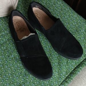 Clarks Women's Black Suede Shoes